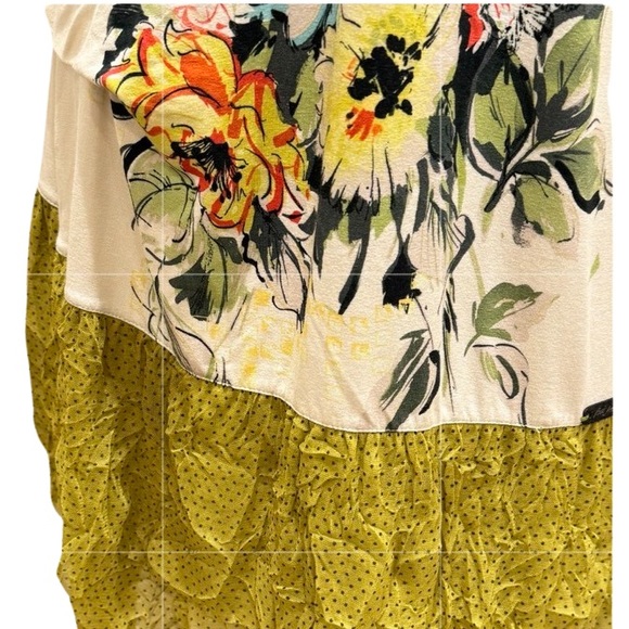 NWT Bai Amour short sleeve dress. White Green Floral Lined Multi layer. Small - Picture 9 of 12